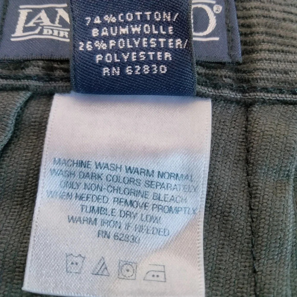 Lands’ End Womens 22W Carbo Brown Corduroy Straight leg Pants - Picture 4 of 10